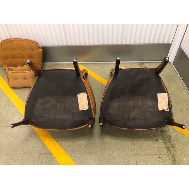 1960s Morganton (Drexel) "Barcelona" Mid-Century High-Back Lounge Chairs - A Pair For Sale - Image 14 of 16