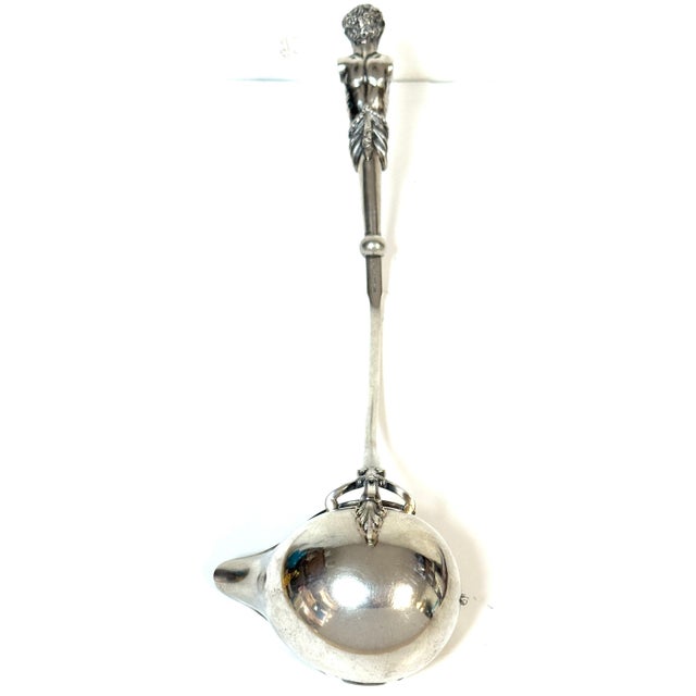 Monumental George Sharp for J.E. Caldwell & Co. Classical Coin Silver Ladle For Sale - Image 14 of 18