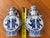 Late 19th Century Qing Dynasty Chinese Blue & White Porcelain Miniature Moon Flask Vases - Pair For Sale - Image 9 of 10