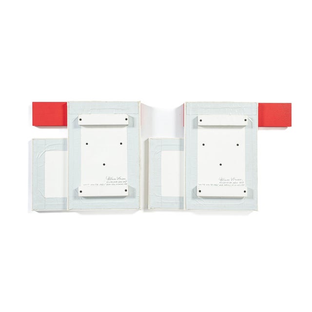 Textile Contemporary Geometric Abstract Art Wall Reliefs by Thomas Vinson White–White–Red, 2004 For Sale - Image 7 of 9