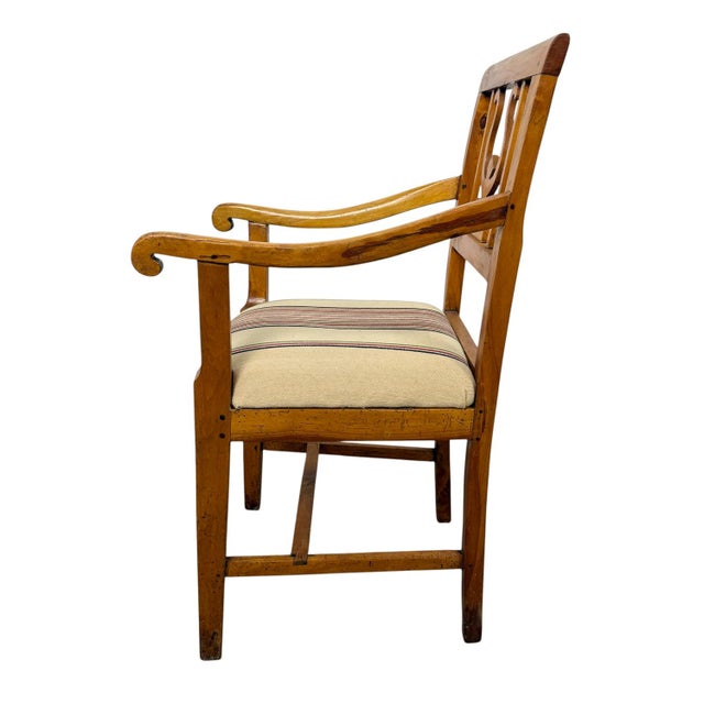 Dutch Empire Lyre Back Armchair in Cherrywood For Sale - Image 9 of 13