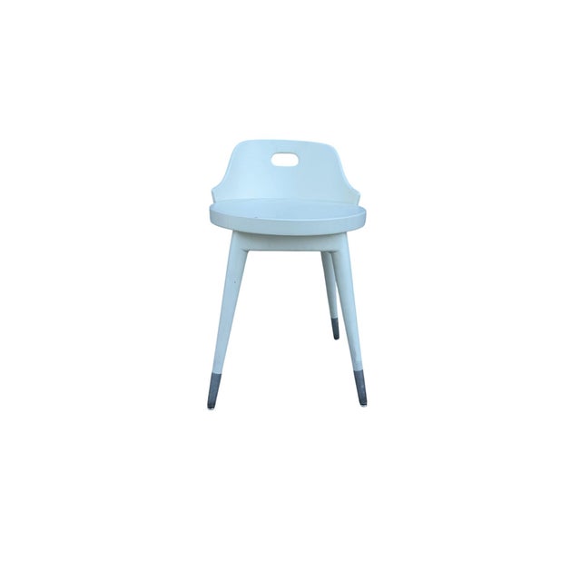 Mid-Century Modern Vintage White Stools, 1950s, Set of 4 For Sale - Image 3 of 9
