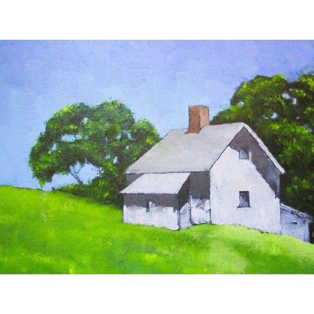 Santa Cruz Hills Farmhouse, California landscape oil painting by Lynne French. The signed original painting measures 11x14...