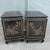 Vintage Cantonese Black Lacquered Hand Painted Nightstands - A Pair For Sale - Image 4 of 11