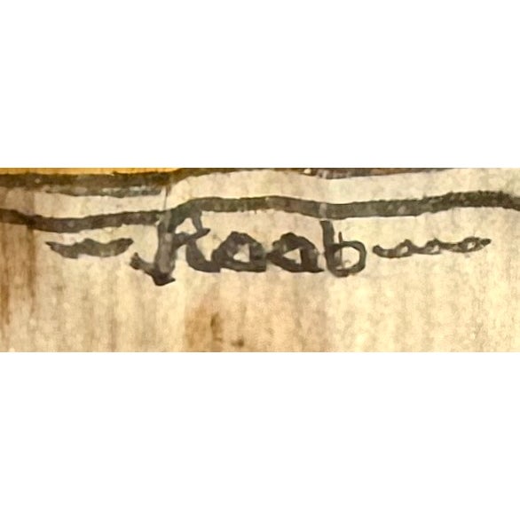 Joan Raab Pennsylvania German Fraktur Birth Record Folk Art Watercolor & Ink, C. 1970s For Sale - Image 4 of 7
