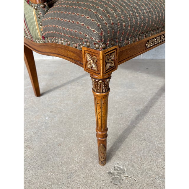 Henredon French Regency Style Upholstered Accent Chair For Sale - Image 10 of 15