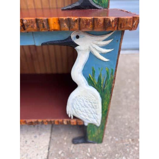 2000 - 2009 Bill and Phyllis Duffy Folk Art Shelf, Hand-Carved Wood, 2005 For Sale - Image 5 of 12