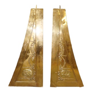 Figural Bronze Over the Door Valance For Sale