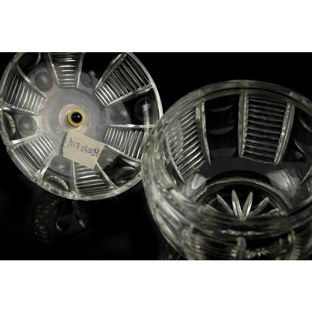 Vintage Crystal Container with Brass Accents, Italy, 1970s For Sale - Image 3 of 5