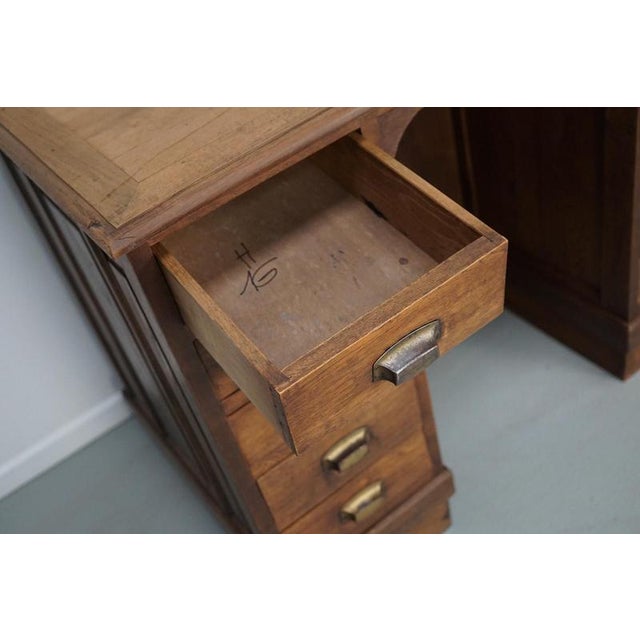 French Oak Shop Counter / Desk or Kitchen Island, 1950s For Sale - Image 5 of 15