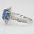 Metal 2.8ct Ceylon Sapphire Ring W Earth Mined Diamonds in Solid 14k Gold Oval 9x7mm, Size 6.75 For Sale - Image 7 of 8