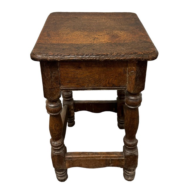 Rustic European 18th Century French Stool For Sale - Image 3 of 10