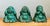 Green Vintage Ceramic Buddha Figurines - Set of 3 For Sale - Image 8 of 15