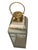Large Mid-Century Modern Polished Stainless Steel and Brass Floor Lantern For Sale In West Palm - Image 6 of 12