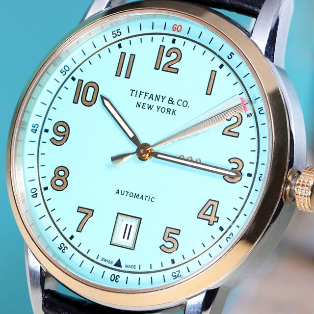 Tiffany & Co. Ct60 Tiffany Blue Dial Two-Tone 40mm Full Set Watch For Sale - Image 13 of 18