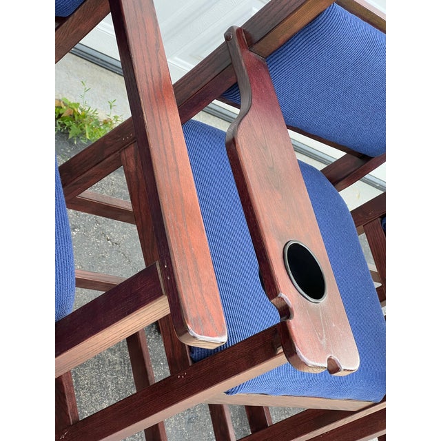 Wood Vintage Diamond Players Unit Billiard Chairs a Set of 4 For Sale - Image 7 of 9