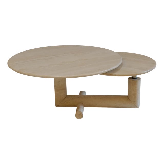 Travertine Coffee Table from Up & Up, 1970s For Sale