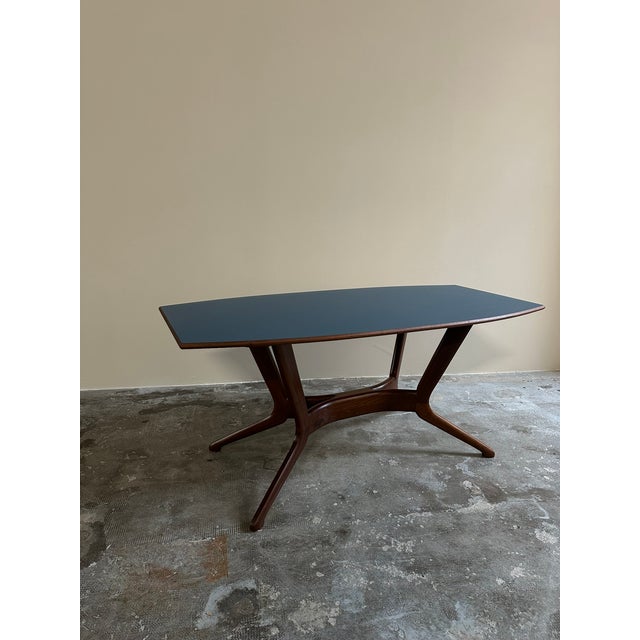 1960s Table with Petrol Blue Formica Top, 1960s For Sale - Image 5 of 10