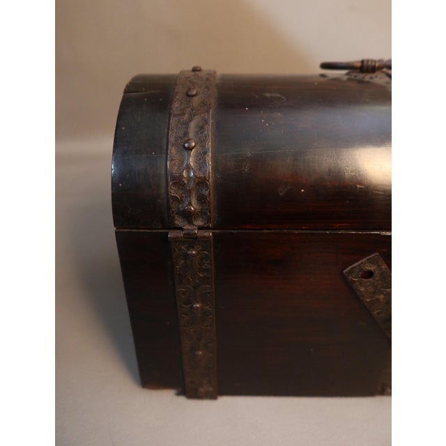 Wood Antique Box with Mechanism, 1600s For Sale - Image 7 of 12