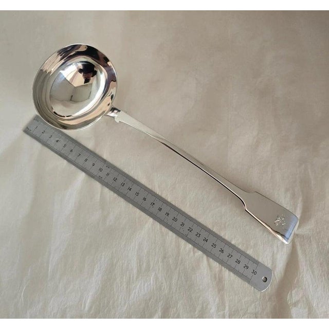 Antique George IV Sterling Silver Griffin Crest Soup Ladle, 1829 For Sale - Image 17 of 18