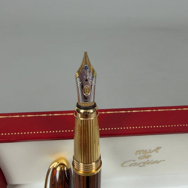 Ebonite Brun Clair M Fountain Pen from Louis Cartier, 1990s For Sale - Image 4 of 13