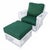 White 1990s Presidents Nantucket Stick White Reed Rattan Livingroom Set W/ Green Cushions For Sale - Image 8 of 9