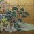 Vintage Japanese Gilt , Figural & Floral Hand Painted 3-Panel Screen C1940 For Sale - Image 9 of 14