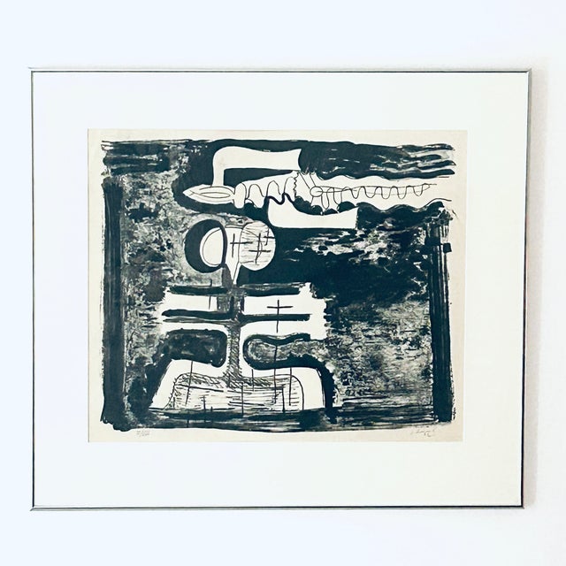 Metal Large 1962 Signed Juan Soriano (1920-2006) Latin American Original Modernist Abstract Print – Deluxe Edition Ii/Viii For Sale - Image 7 of 9