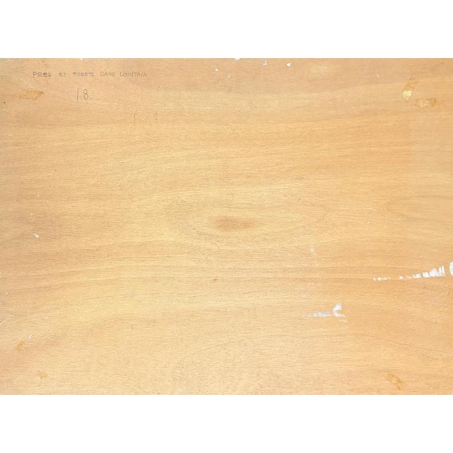 Claude Sauthier, Meadows & Forests in the Distance, Oil on Wood, 1970s For Sale - Image 13 of 14