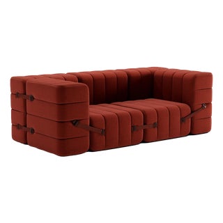 2-Seater Modular Sofa with Armrests in Dama Fabric by Ambivalenz, Set of 7 For Sale