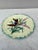Lovely Majolica plate with bird and insect, leaves signed Saint Amand, circa 1890.