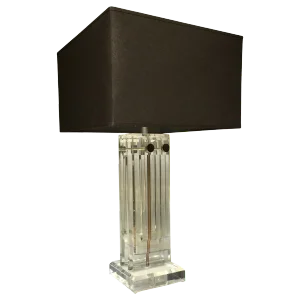 Mid-Century Modern Lucite Skyscraper Table Lamp
