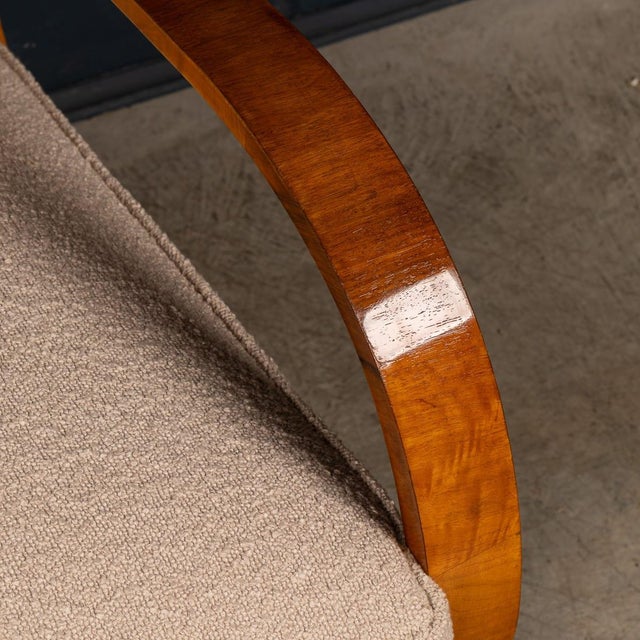 Vintage Austrian Art Deco Lounge Chairs in Walnut and Fabric, 1930, Set of 2 For Sale - Image 17 of 18