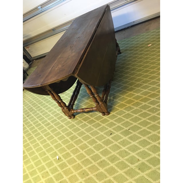Gateleg Drop Leaf Dining Table Antique Large For Sale - Image 9 of 11