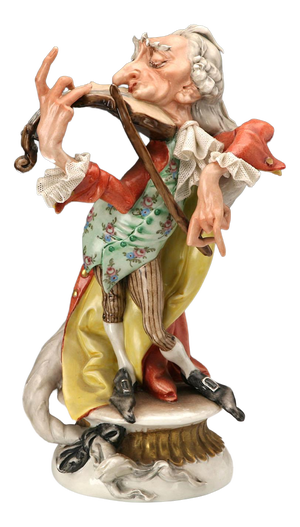 Grotesque Violinist Figurine by Giuseppe Cappè for Capodimonte Factory