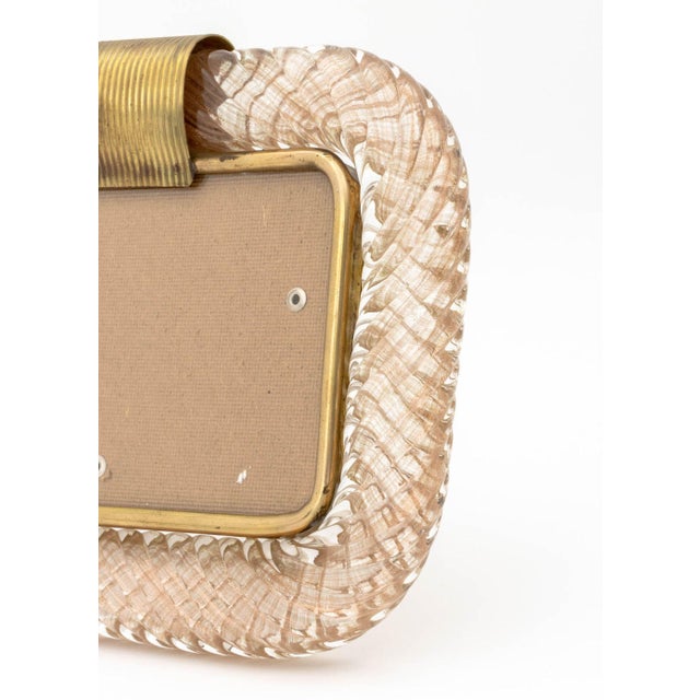 Mid 20th Century Barovier & Toso Murano Glass Picture Frame For Sale - Image 5 of 7