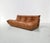 Mid-Century Modern French Togo T3-Seater Sofa in Cognac Leather by Michel Ducaroy for Ligne Roset For Sale - Image 3 of 14