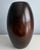 Dark Walnut Vase With Sculptural Form and Expressive Grain For Sale - Image 4 of 7