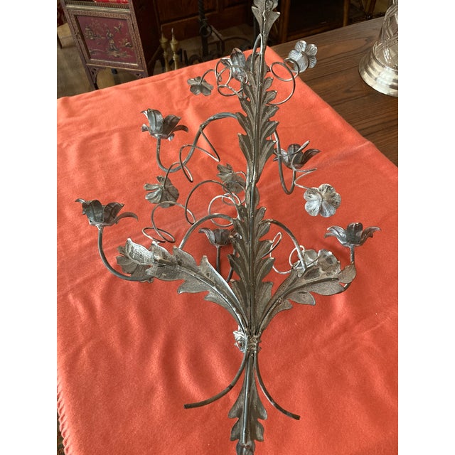 Vintage Italian French Wire Sconces - A Pair For Sale - Image 9 of 10