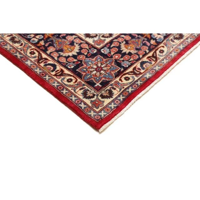 Mashad Rug with Floral Medallion For Sale - Image 5 of 11