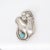 Art Deco Vintage Georg Jensen Sterling Silver Tulip Brooch No.100b With Amazonite Cabochon For Sale - Image 3 of 12