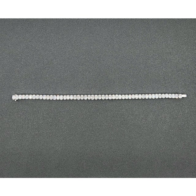 Metal 12.15 Ct Oval Cut Diamond Tennis Bracelet For Sale - Image 7 of 8