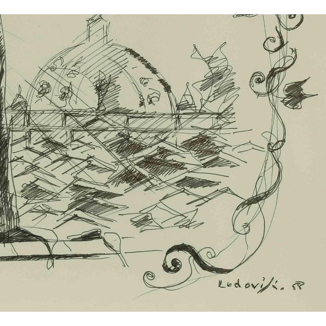 Contemporary Felice Ludovisi, The Domes, 1968, Lithograph, Framed For Sale - Image 3 of 4