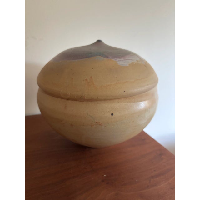 Vintage Closed Form Pottery Vase Abstract For Sale - Image 4 of 4