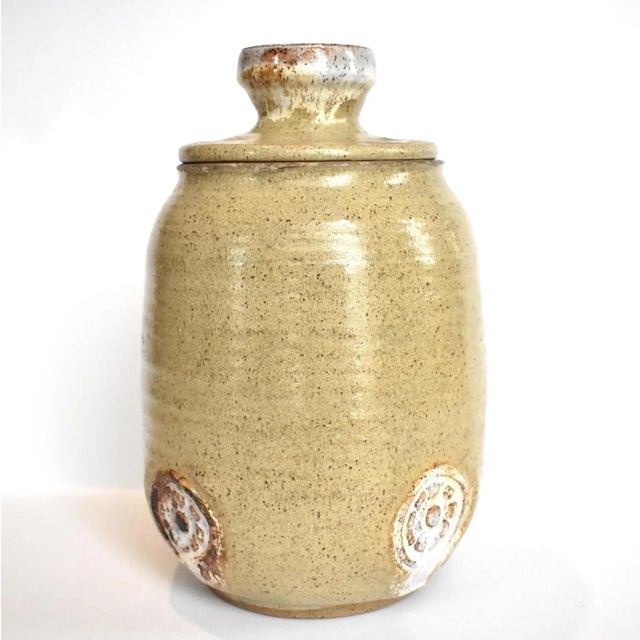 Mid-Century Studio Pottery Earthenware Jar For Sale - Image 4 of 9