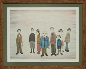L.S. Lowry, His Family, 1972, Lithograph Print