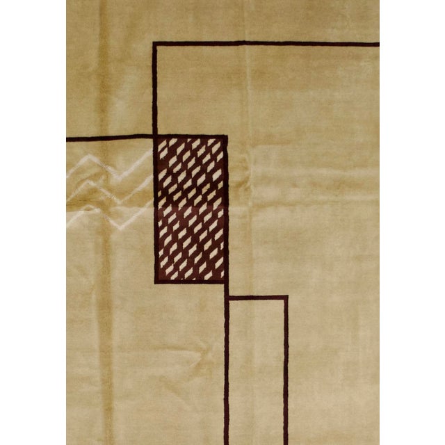 French Mid 20th Century Mid Century French Rug Dasilvia Design 6'3" X 9’1” For Sale - Image 3 of 6