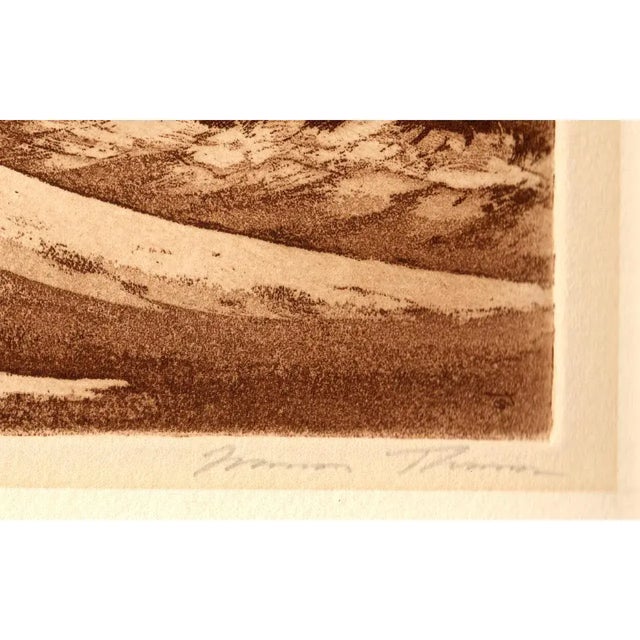 Vintage Mid-Century Coastal Etching With Aquatint "A Lonely Shore" Signed & Numbered 129/150 For Sale - Image 4 of 6