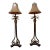 Pair Pineapple Palm Tree Form Tall Table Lamps For Sale