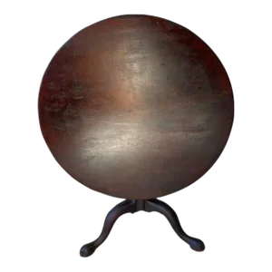 Early 19th Century Georgian Style Queen Anne Solid Mahogany Tilt -Top Table, 36'' Diameter